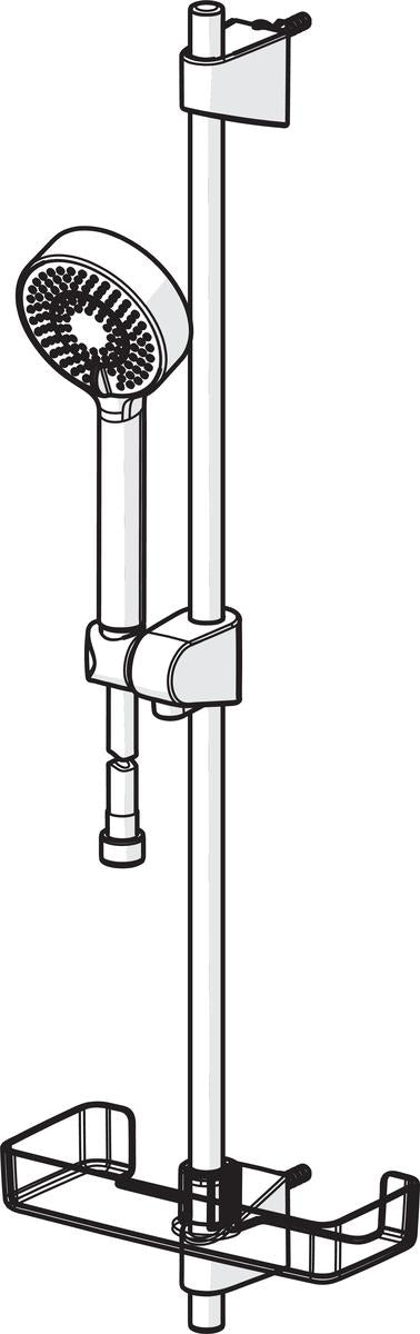 Hansabasicjet Glijstangset (3 Str Ø 95 Mm Max.720 Mm Slang 1750Mm)