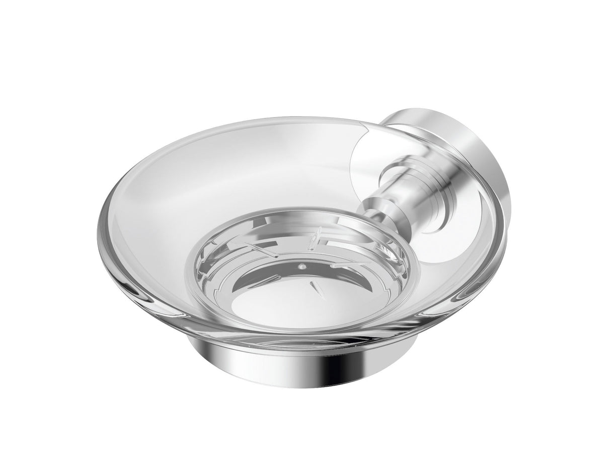 Ideal Standard Iom Zeepschaal Rond Van Transparant Glas Met Houder Chroom