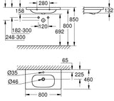 Grohe Euro Ceramic Wastafel 80