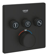 Grohe Grohtherm Smartcontrol Afbouwdeel V. Inbouw Douchekraan Thermostatisch M. Omstel M. 3 Functies Vierkant Phantom Black 102167Kf00