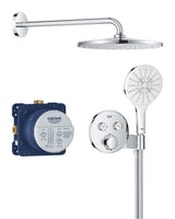 Grohe Precision Smart Control Showerset Compleet M. Handdouche ?15Cm M. 3 Straalsoorten En Hoofddouche ?31Cm M. Inbouw Douchekraan Therm. Rond M. 2 Functies Chroom 34877000