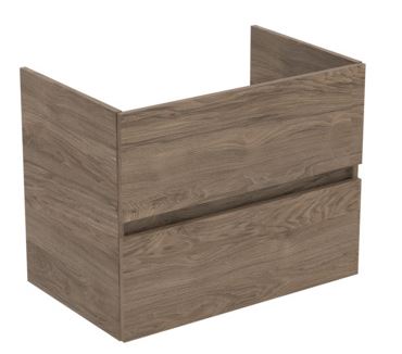 Ideal Standard Tiempo Wastafelonderbouwkast M. 2 Laden M. Softclose, Greeploos 70X44X55Cm Flint Hickory R0261Y9