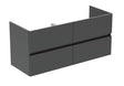 Ideal Standard Tiempo Wastafelonderbouwkast M. 4 Laden M. Softclose, Greeploos 120X44X55Cm V. Dubbele Wastafel Grijs R0267Ti