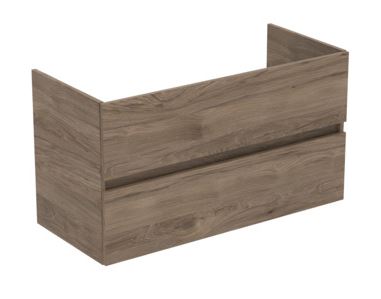 Ideal Standard Tiempo Wastafelonderbouwkast M. 2 Laden M. Softclose, Greeploos 100X44X55Cm Flint Hickory R0265Y9