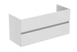 Ideal Standard Tiempo Wastafelonderbouwkast M. 2 Laden M. Softclose, Greeploos 120X44X55Cm V. Dubbele Wastafel Glans Wit R0266Wg