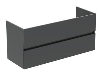 Ideal Standard Tiempo Wastafelonderbouwkast M. 2 Laden M. Softclose, Greeploos 120X44X55Cm V. Dubbele Wastafel Grijs R0266Ti