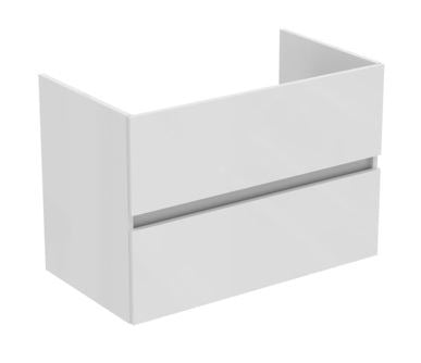 Ideal Standard Tiempo Wastafelonderbouwkast M. 2 Laden M. Softclose, Greeploos 80X44X55Cm Glans Wit R0263Wg