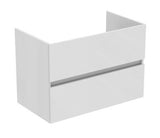 Ideal Standard Tiempo Wastafelonderbouwkast M. 2 Laden M. Softclose, Greeploos 80X44X55Cm Glans Wit R0263Wg