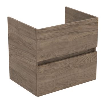 Ideal Standard Tiempo Wastafelonderbouwkast M. 2 Laden M. Softclose, Greeploos 60X44X55Cm Flint Hickory R0259Y9