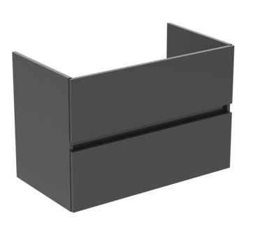 Ideal Standard Tiempo Wastafelonderbouwkast M. 2 Laden M. Softclose, Greeploos 80X44X55Cm Grijs R0263Ti