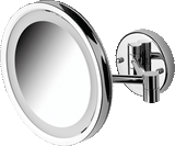 Geesa Mirror Scheerspiegel Rond Chroom - Met Led Verl. 1-Arm. 3X Vergr.