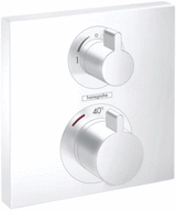 Hansgrohe Hg Thermostat Concealed Ecostat Square F-Set 2 Function Matt White