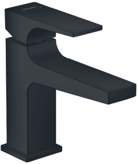 Hansgrohe Hg Basin Mixer 100 Metropol Matt Black Short Spout With Push-Open Wast