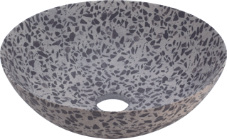 Looox Ceramic Terrazzo Diameter 40Cm Black