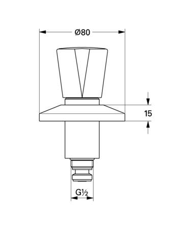 Grohe Bovendeel 1/2&quot;