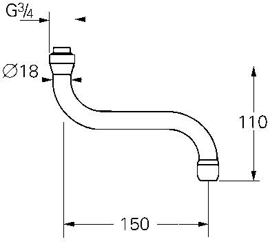 Grohe Draaibare S-Uitloop