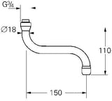 Grohe Draaibare S-Uitloop