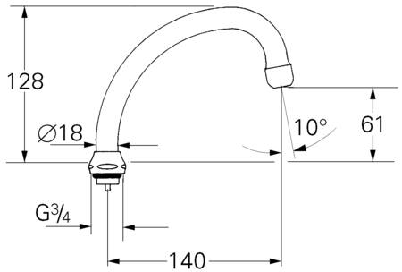 Grohe Draaibare Buisuitloop