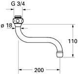 Grohe Draaibare S-Uitloop