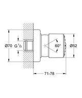 Grohe Relexa 50 Zijdouche 1 Straalsoort