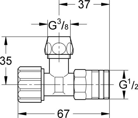 Grohe Hoekstopkraan 1/2&quot;