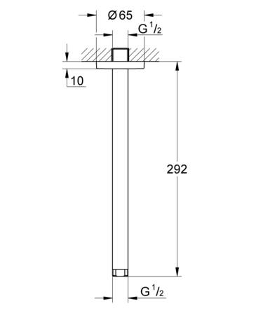 Grohe Rainshower Douchearm Plafond 292 Mm