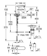 Grohe Eurosmart Cosmopolitan E Infrarood Elektronische Wastafelkraan Me