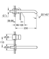 Grohe Essence Tweegats Wastafelmengkraan;L-Size