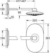 Grohe Rainshower Duo 360 Hoofddoucheset 450 Mm 2 Straalsoorten