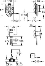 Grohe Temperatuurgestuurde Urinoirspoeler