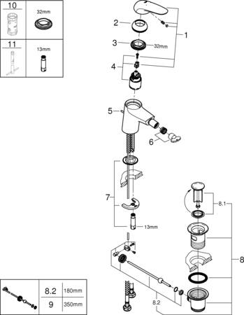 Grohe Quickfix Wave Douchemengkraan