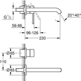 Grohe Essence Tweegats Wastafelmengkraan;L-Size