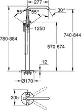 Grohe Essence Badmengkraan Vloermontage