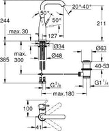 Grohe Essence Wastafelmengkraan ;L-Size