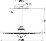 Grohe Rainshower Cosmopolitan 310 Hoofddoucheset Plafond 142 Mm 1 Stra