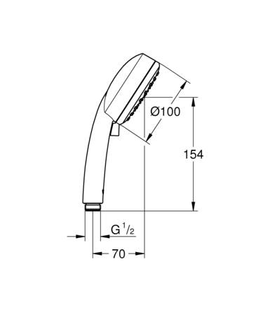 Grohe Tempesta Cosmopolitan 100 Handdouche 2 Straalsoorten