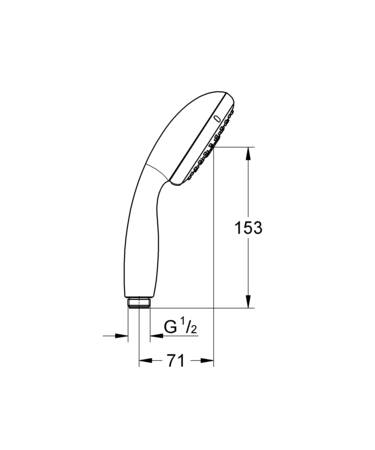 Grohe Tempesta 100 Handdouche 3 Straalsoorten