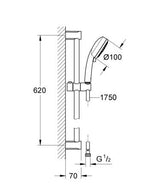 Grohe Tempesta Cosmopolitan 100 Doucheset 4 Straalsoorten