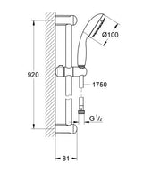 Grohe Tempesta 100 Doucheset 1 Straalsoort