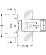 Grohe Inbouw Stopkraan 1&quot;