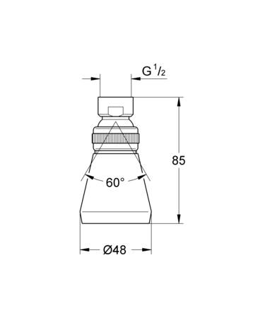 Grohe Relexa Plus 50 Hoofddouche 1 Straalsoort