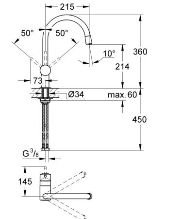 Grohe Minta Keukenmengkraan