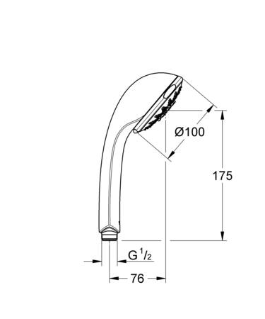 Grohe Relexa 100 Five Handdouche 5 Stralen