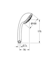 Grohe Relexa 100 Five Handdouche 5 Stralen