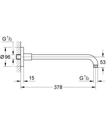 Grohe Rainshower Douchearm 372 Mm