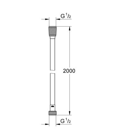 Grohe Silverflex Doucheslang Twiststop 2000