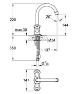 Grohe Costa L Wastafelmengkraan