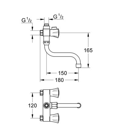 Grohe Costa L Douchemengkraan 3/8&quot;