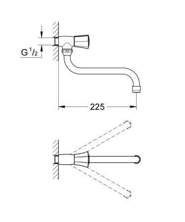 Grohe Costa L Tapkraan 1/2&quot;