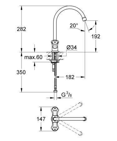 Grohe Costa L Keukenmengkraan